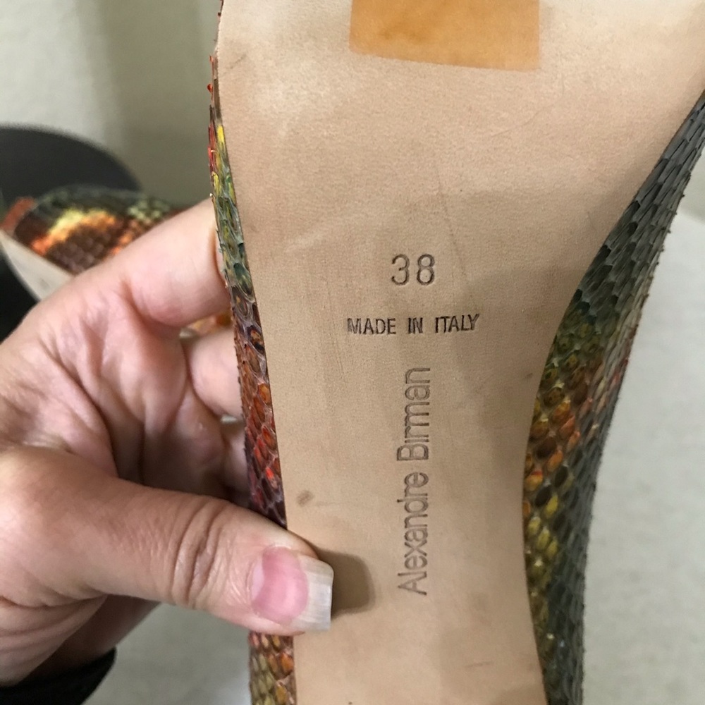 Alexandre Birman Python Peep Toe Heels - image 8